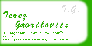 terez gavrilovits business card